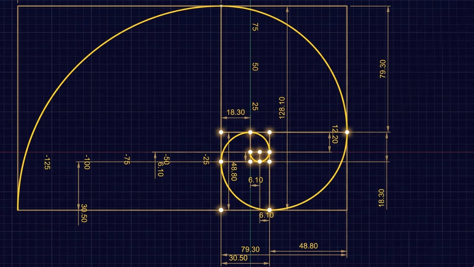 Fibonacci Spiral Geometry