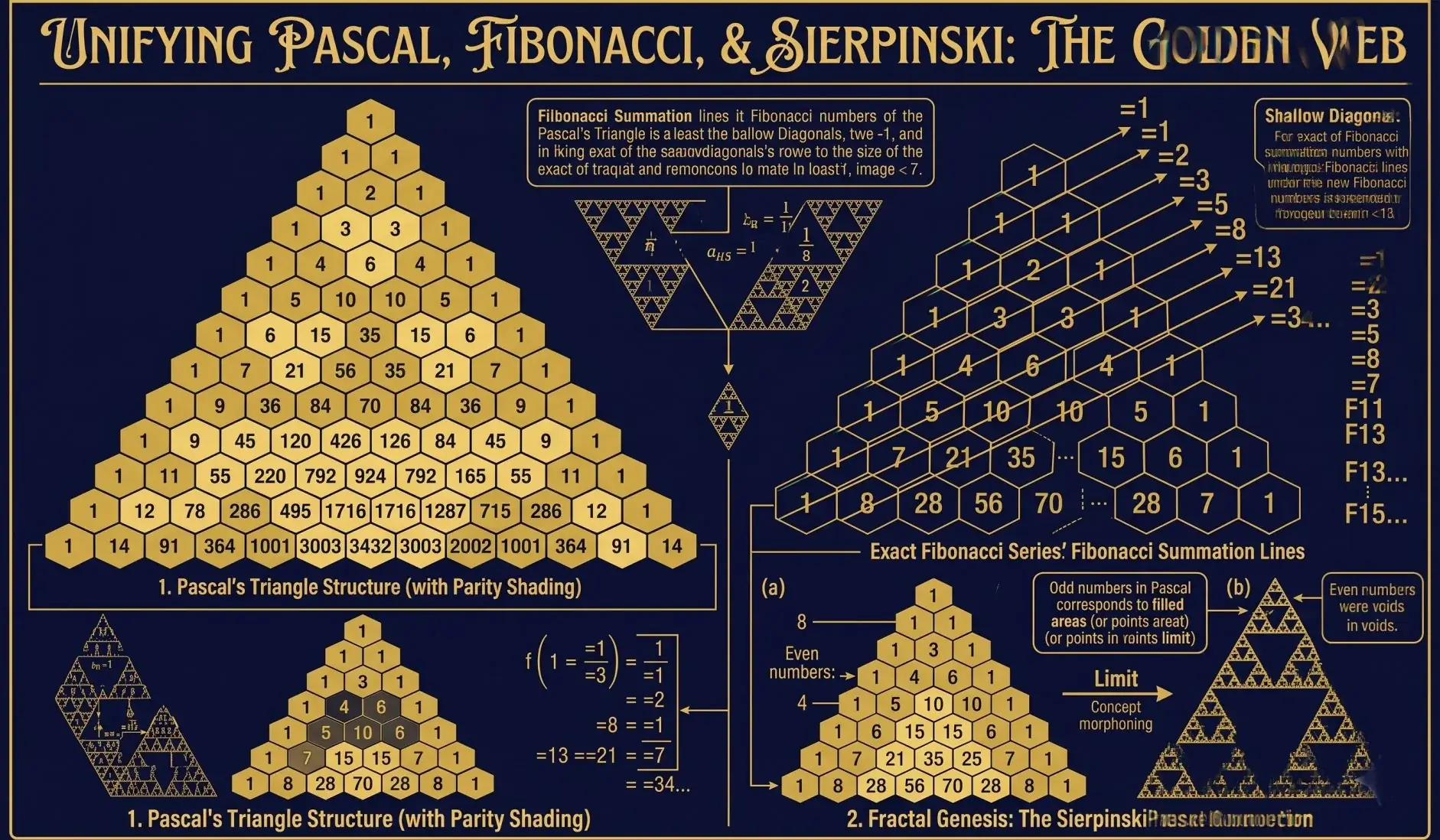 Pascal Fibonacci Sierpinski Golden Web