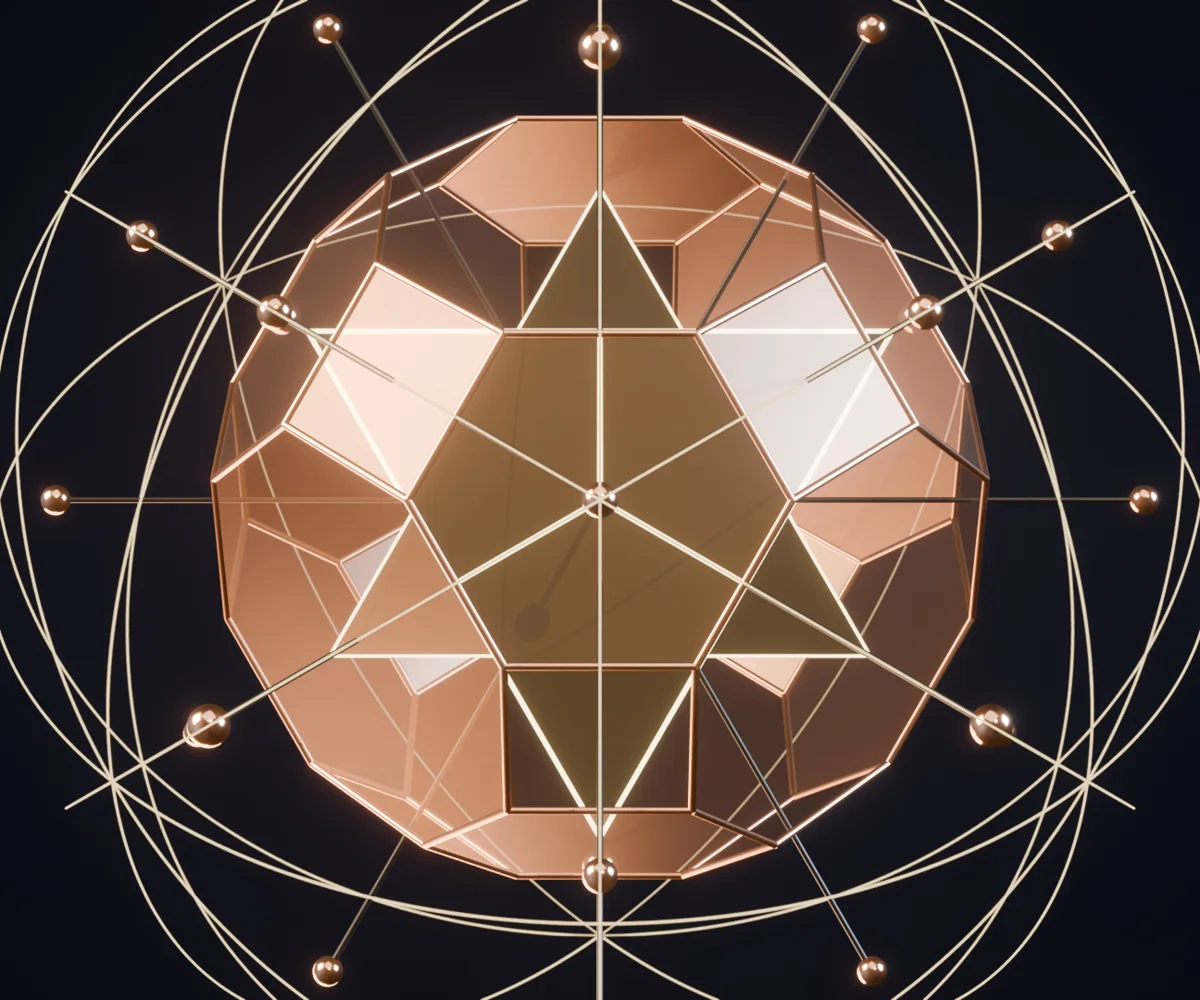 Copper model seen along a hexagon axis